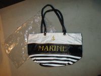 VINTAGE! ENDE 80ER JAHRE! TOLLE TASCHE MARINE-STIL GOLD-WEISS-SCH Schleswig-Holstein - Flensburg Vorschau