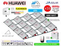 (16x) 6,9kWp SÜD Aufständerung Flachdach Komplettanlage Unterkonstruktion PV Huawei 6KTL M1 HC Komplettset JA Solarmodule 430W JAM54D41 Glas-Glas komplett schwarz bifazial  Photovoltaik Dialenso GmbH Nordrhein-Westfalen - Rödinghausen Vorschau