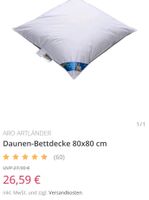 Neu Daunen Bettdecke 80 x 80cm Stubenwagen Kinderwagen Bett weiß Niedersachsen - Duingen Vorschau