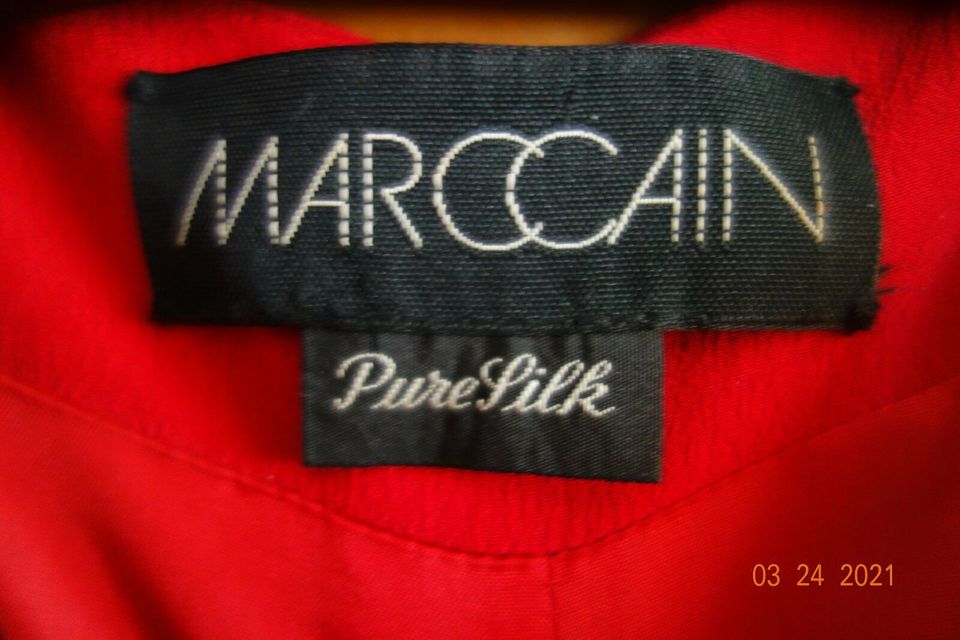 ROTE KLASSISCHE DAMEN JACKE "MARCCAIN" 100% SEIDE GR.40 in Krefeld