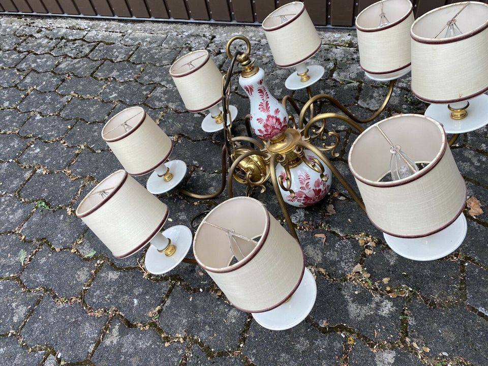 Kronleuchter / Lampe  Porzellan und Messing in Neuwied
