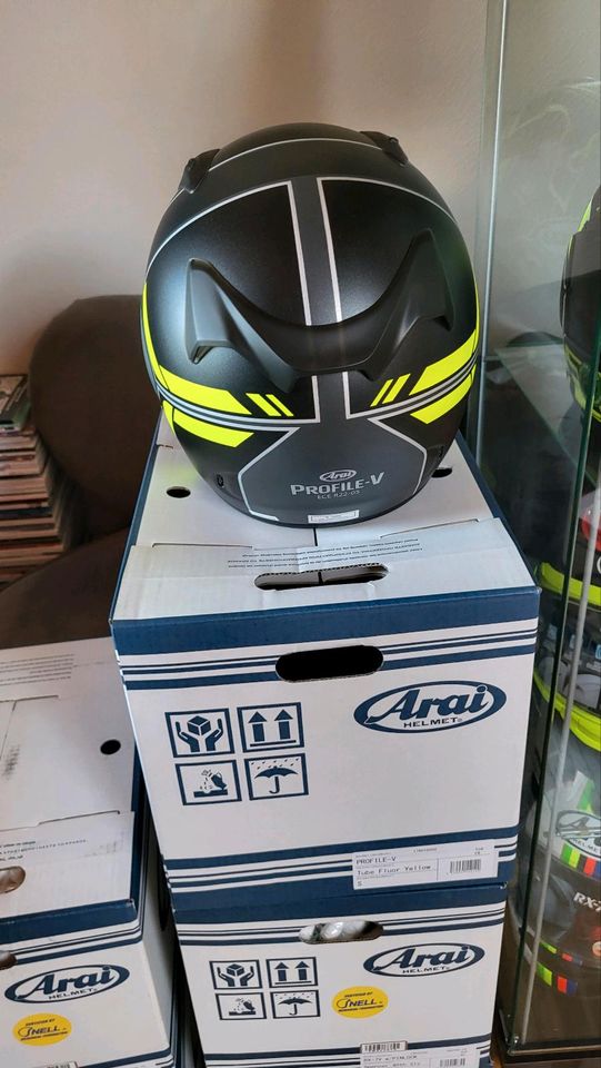 Arai Profile V Tube Fluor Yellow XS, S, L in Saaldorf-Surheim