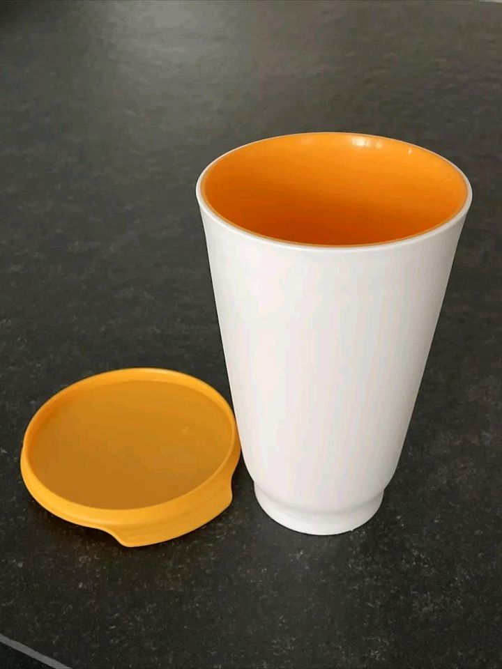 TUPPERWARE Allegra Cup 450 ml orange weiß Becher Trinkbecher Getr in Paderborn