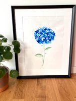 Blumen Hortensie Gemälde Acryl Bild blau DINA 3 Pankow - Prenzlauer Berg Vorschau