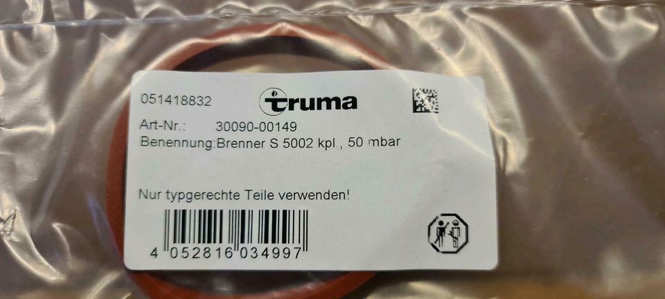 Truma Brenner S 5002 Doppelbrenner Gas 30 / 50 mbar komplett in Mauritz