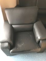 Sessel und 3-Sitzer Sofa/Couch, Kunstleder schwarz Hessen - Buseck Vorschau