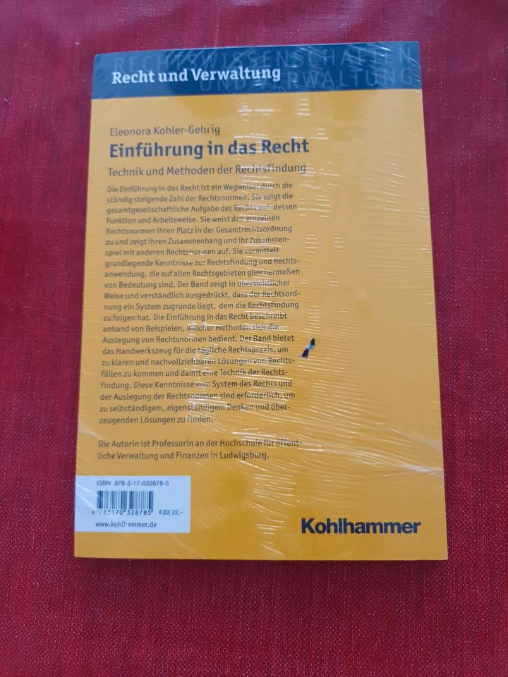 Einführung in das Recht von Eleonora Kohler-Gehrig in Königslutter am Elm