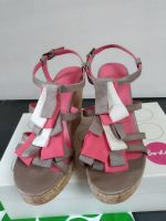 Johnnie BODEN Wedges Sandalen Kork, Leder Seide 38 Ralph Lauren Hessen - Schöneck Vorschau