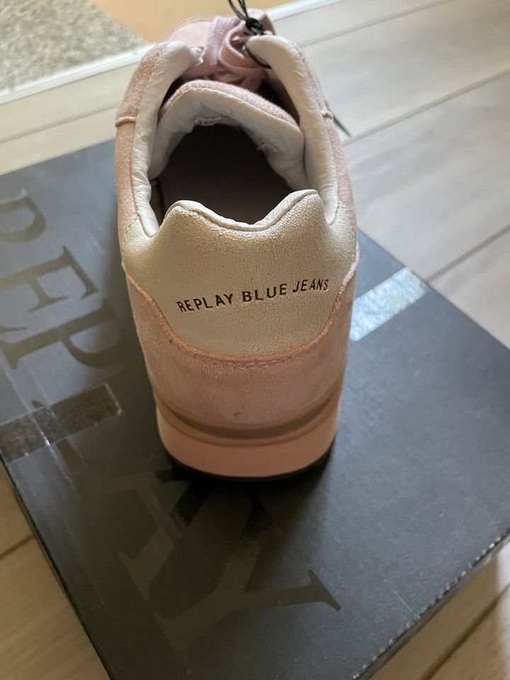 Neue Replay Sneaker Turnschuhe rose Gr 41 Leder Damen in Fürth