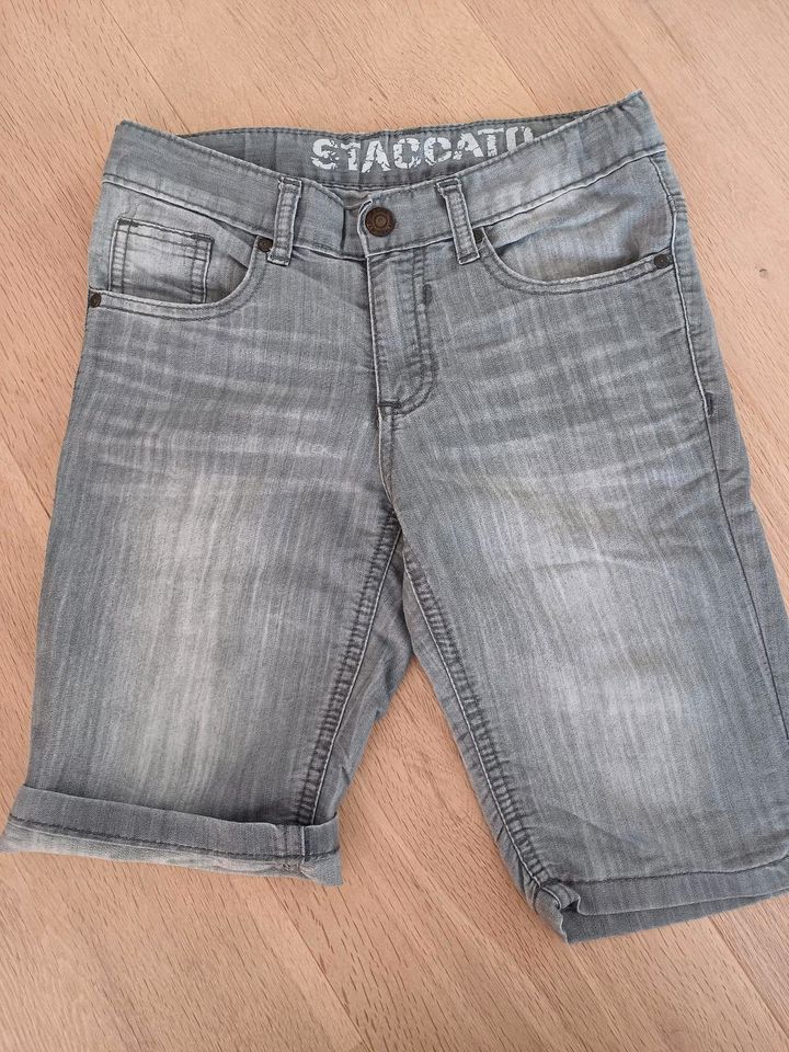 Staccato ❤️ Shorts, kurze Hose, Jeans, grau, Größe 140 in Schwarzach am Main