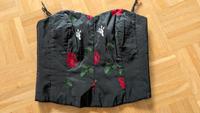 Damen Korsett Corsage schwarz kurz Blumen Folklore Crossplay 40 Düsseldorf - Friedrichstadt Vorschau