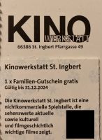 Kino Werkstatt St. Ingbert Familiengutschein Saarland - Schwalbach Vorschau