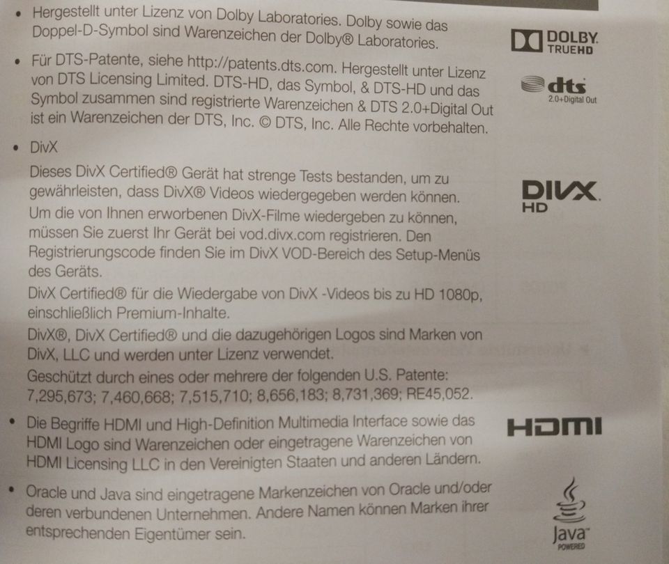 Samsung Blu-Ray Player DVD CD mit Filme DivX MKV DVD-R CD-R USB in Berlin
