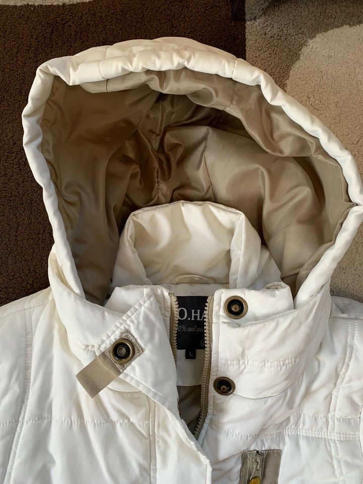 Winterjacke Wintermantel Anorak Gr. L cremeweiß *wie NEU in Pennewitz