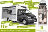 Buchungslücke 2024 Knaus VanWave 650 MEG Platinum mieten - Familien 4 Personen Wohnmobil Hubbett Automatik 177 PS Smart-TV, Autark-Solar Paket, Fahrradträger Dachklima Sommerferien Nordrhein-Westfalen - Kerken Vorschau