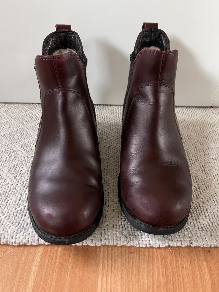 UGG Chelsea Boots Bordeaux dunkelrot 38 Stiefeletten in Hadamar