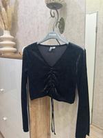H&M Samt Schwarz Damen Crop Nordrhein-Westfalen - Hagen Vorschau