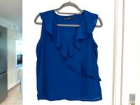 Zara Bluse Blau mit Volants Gr.M München - Hadern Vorschau