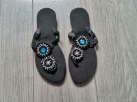 Flipflops aus Indonesien, Gr. 39, handgefertigt handmade, schwarz Wandsbek - Hamburg Bramfeld Vorschau