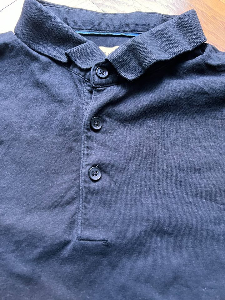 schwarzes langärmeliges Herren Polo Shirt von Esprit Größe M in Mainz