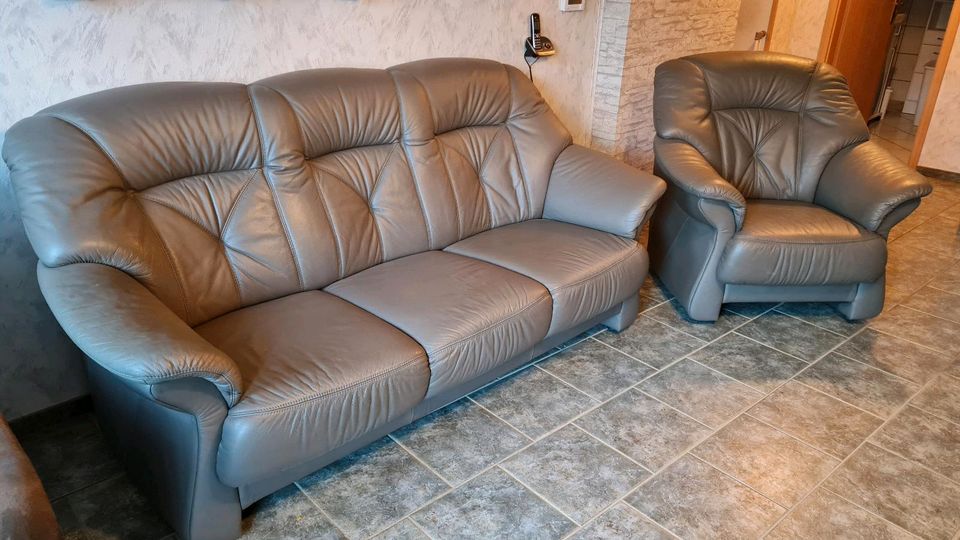 Ledersofa Ledercouch Ledersessel Sofa Couch Sessel Leder taupe in  Nordrhein-Westfalen - Erkelenz | eBay Kleinanzeigen ist jetzt Kleinanzeigen