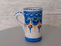 Tasse, Becher, handbemalt, weiß, blau Niedersachsen - Grasberg Vorschau