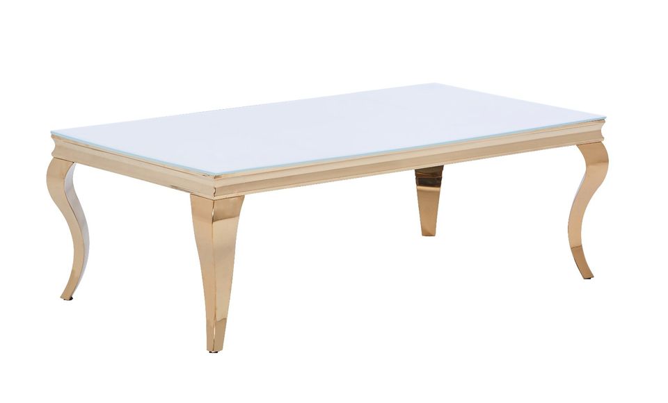 Designer Couchtisch in Gold mit verschiedenen Platten 115cm in Dortmund