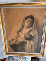 Sehr altes Bild von der Jungfrau Maria mit Kind Bayern - Gersthofen Vorschau