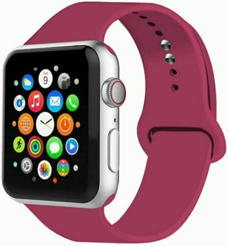 Für Apple watch 38 40 42 44 Silikon Sport Armband Band 54 Farben in Meinerzhagen