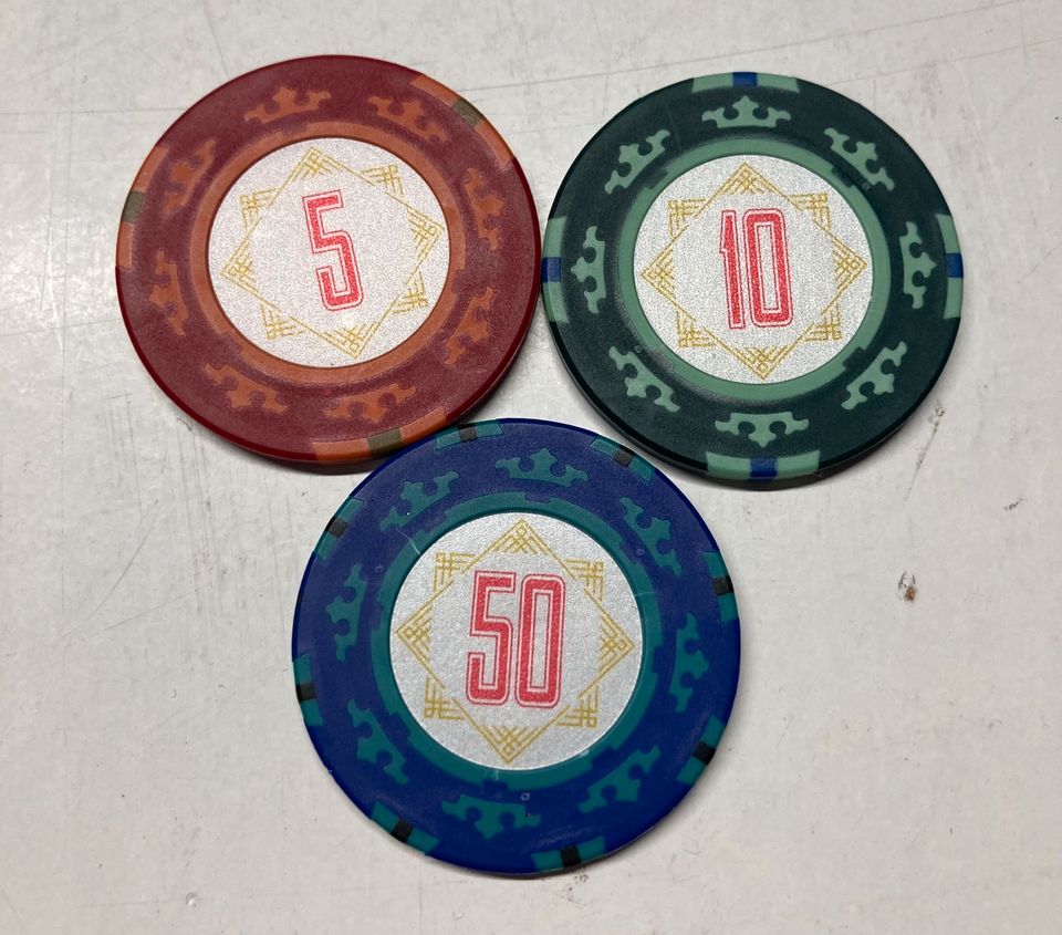 Pokerkoffer - Poker Chips - 500 Stück - Blind 5/5 oder 5/10 in Hückeswagen