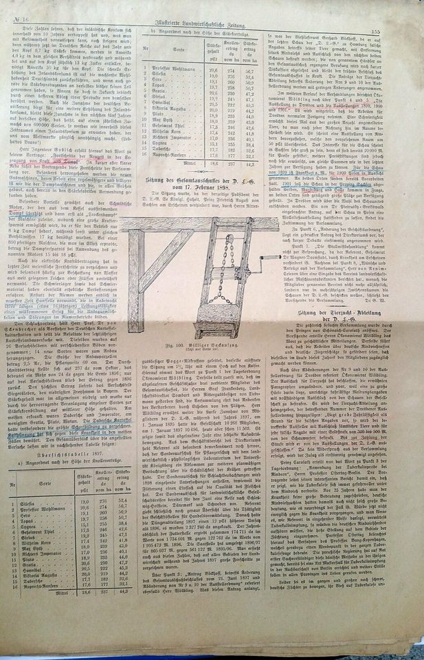 Antiquität von 1898: ,,Illustrierte Landwirtschaftliche Zeitung'' in Stade