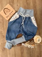 Philara Handmade Knickerbocker Jeansoptik Waldtiere 62/68-86/92 Baden-Württemberg - Neuried Vorschau