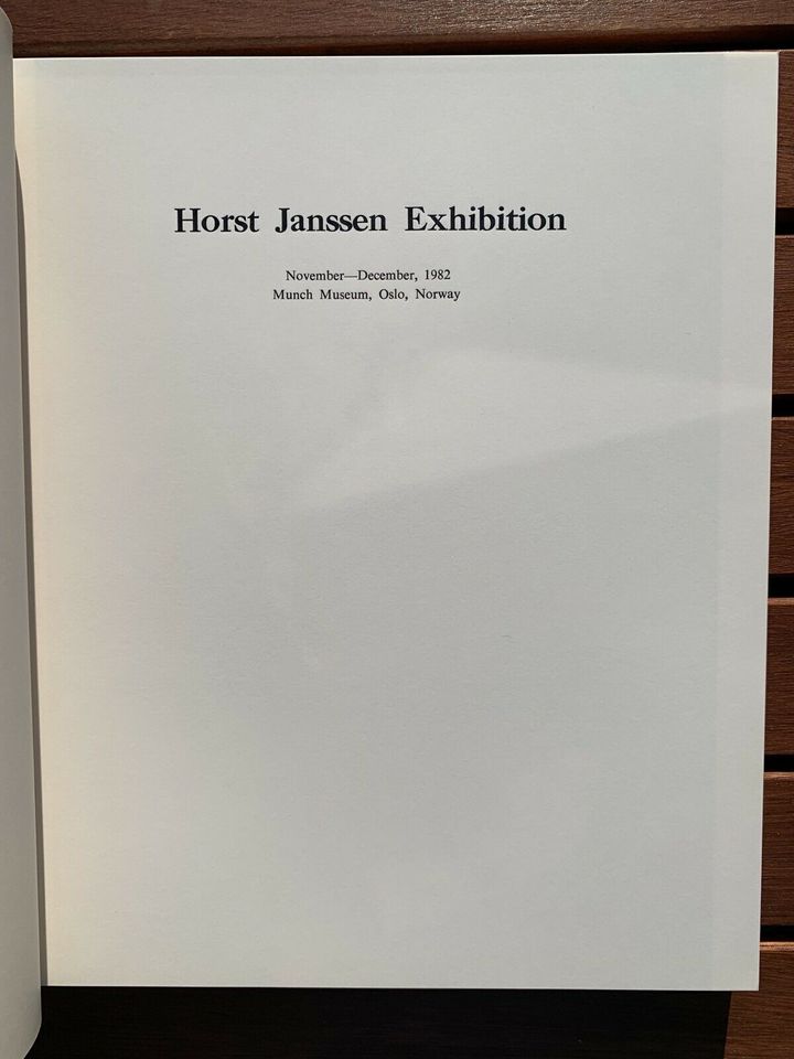 Horst Janssen - Exhibition November - December 1982 - Signiert in Hamburg
