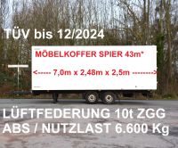 SPIER 10tn MÖBELKOFFER TANDEM LÜFTFEDERUNG 43m* TÜV 12-2024 Niedersachsen - Hessisch Oldendorf Vorschau