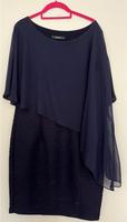 SWING Cocktailkleid Chiffon Overlay 46 neuwertig blau Marine Brandenburg - Senftenberg Vorschau
