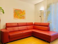 SEGMÜLLER rot Leder Ecksofa Couch Ledergruppe 215x264 Bett FFM Frankfurt am Main - Kalbach Vorschau