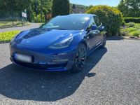 Tesla Model 3 Perfomance Blau 3,2s 0-100Km/h 513PS (MwStausweisb) Nordrhein-Westfalen - Engelskirchen Vorschau