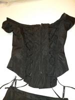 2 teiliges, figurbetontes Korsagen Kleid, schwarz, Gr. 38 Hessen - Büdingen Vorschau