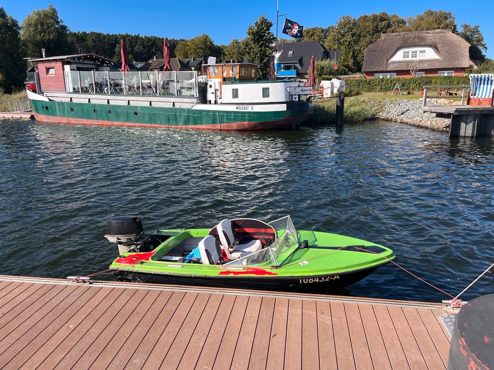 Motorboot Sportboot  25ps Außenborder Johnson mit Trailer in Berlin