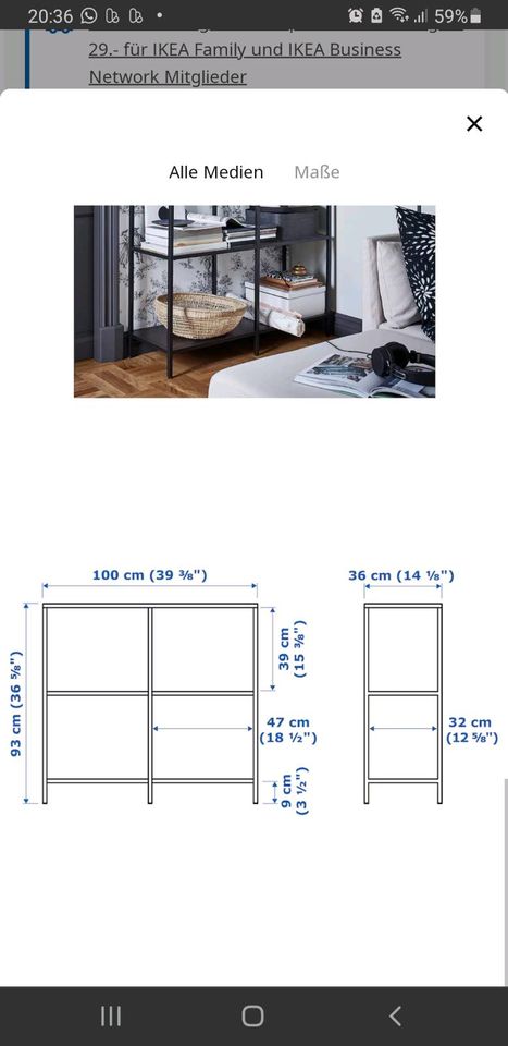 Ikea Regal mit Glasplatte in Gütersloh