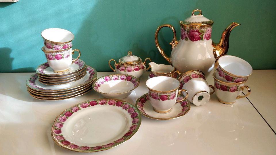 Neu! Kaffeeservice 6 Pers., 24 Karat gold, Rosenbordüre in Brandenburg -  Altlandsberg | eBay Kleinanzeigen ist jetzt Kleinanzeigen