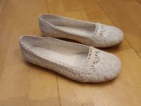 Graceland Ballerinas Pumps Gr. 42 weiß Pailletten Hochzeit Boho Baden-Württemberg - Ulm Vorschau