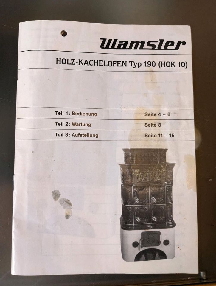 Wamsler Kachelofen, Ofen, Holzofen Typ 190 (HOK 10) in Bruckmühl