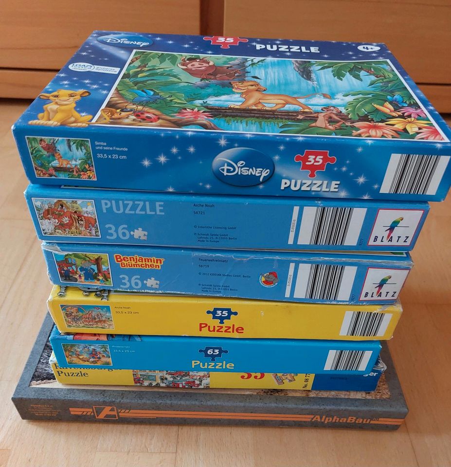 Kinder Puzzle 35 - 63 Teile / 4-5 Jahre / alle vollständig in Habscheid