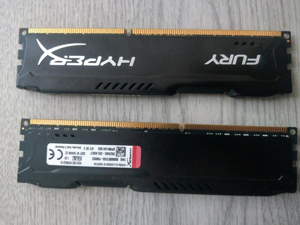 Ramspeicher hyperX kingston fury ddr3 2x 8GB in Berlin