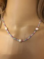 Neu bunte Perlenkette Halskette Kette Zuchtperlen Süßwasserperlen Bayern - Berchtesgaden Vorschau