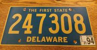 US LICENCE PLATE DELAWARE 1994 THE FIRST STATE Nummernschild USA Nordrhein-Westfalen - Herne Vorschau