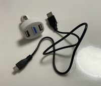 Dual USB Ladegerät für Zigarettenanzünder mit Micro USB Kabel￼ Hessen - Offenbach Vorschau