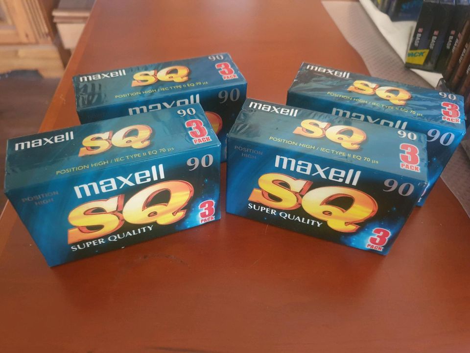 12x Maxell Audiokassetten SQ 90 OVP in Geestland