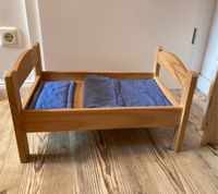 Puppenbett Holz L52 B34 H29 mit Decke und Kissen Eimsbüttel - Hamburg Eidelstedt Vorschau